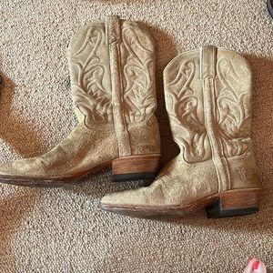 Frye suede Rancher cowboy boots